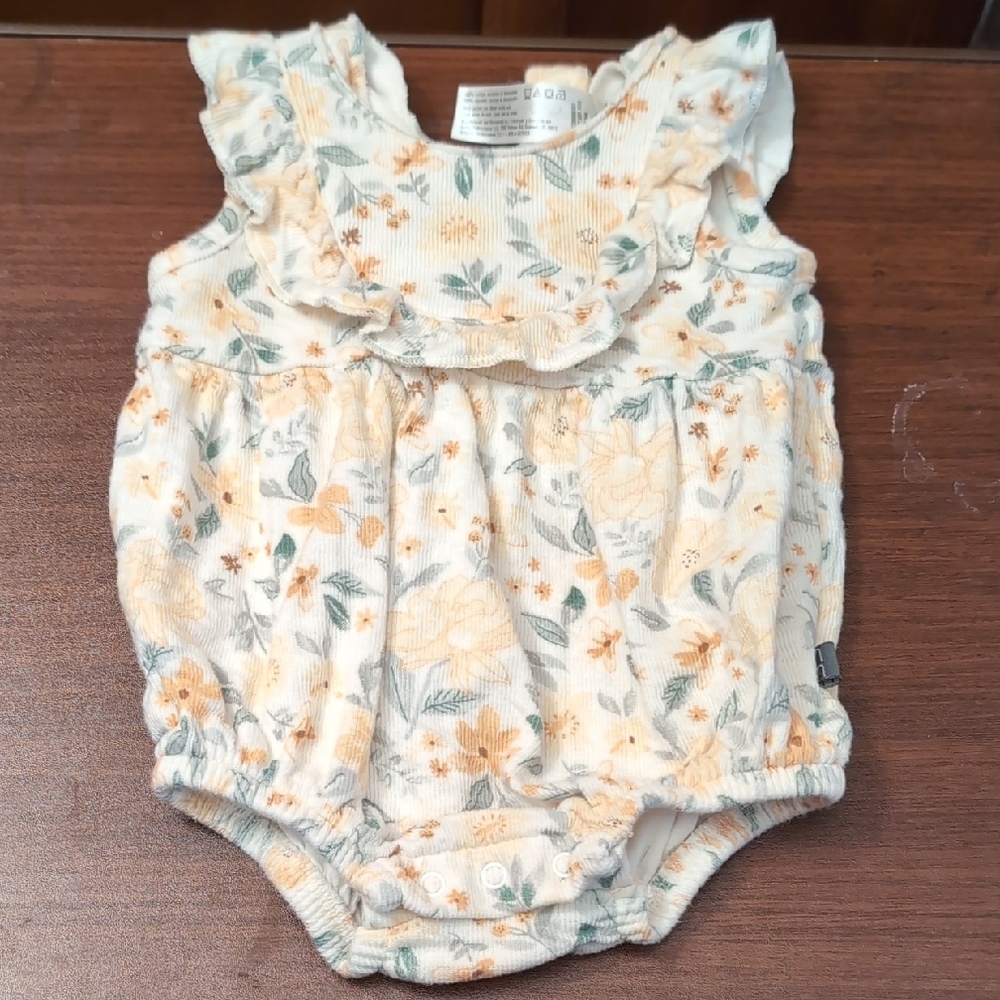 Floral Print Baby Romper - Multicolor
